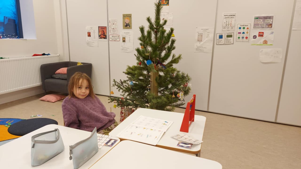 Skólastarfið í jólabúningi á Kleppjárnsreykjum í desember.
