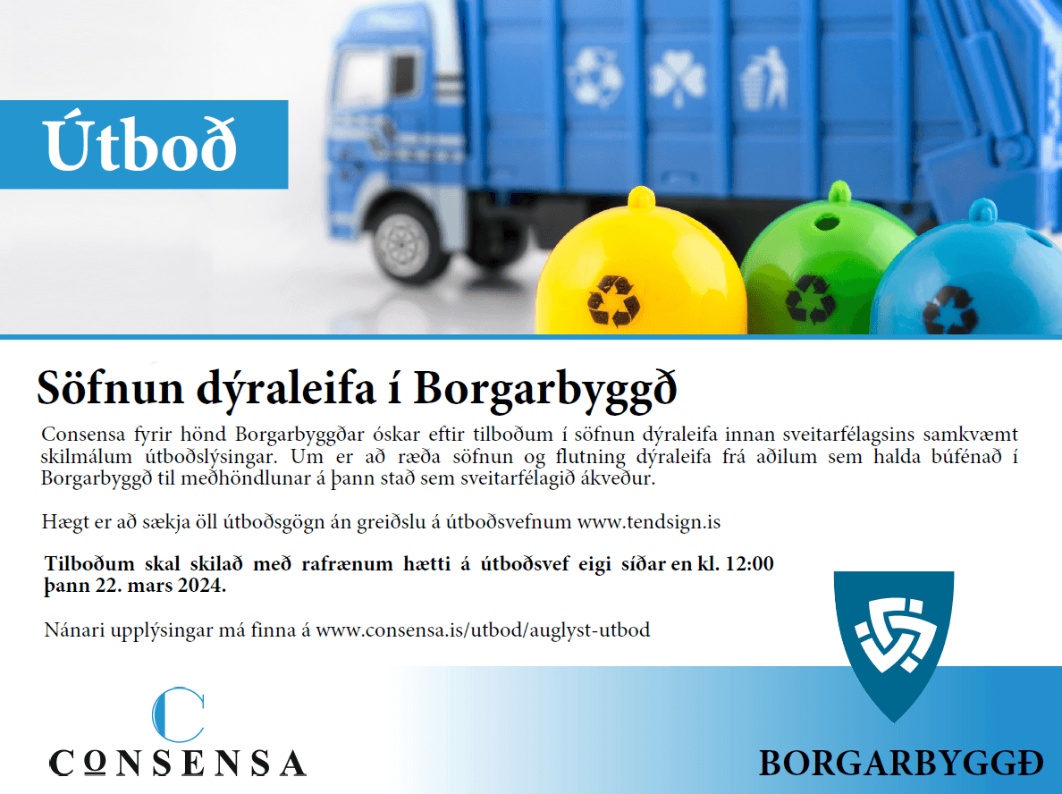 Útboð vegna söfnunar dýraleifa í Borgarbyggð