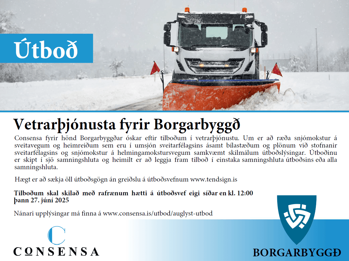 Útboð: Vetrarþjónusta fyrir Borgarbyggð