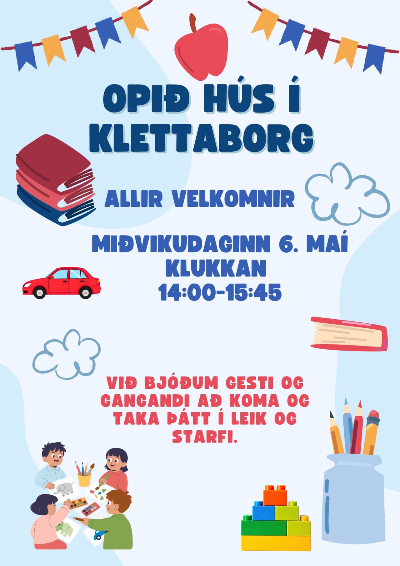 Opið hús miðvikudaginn 6. maí