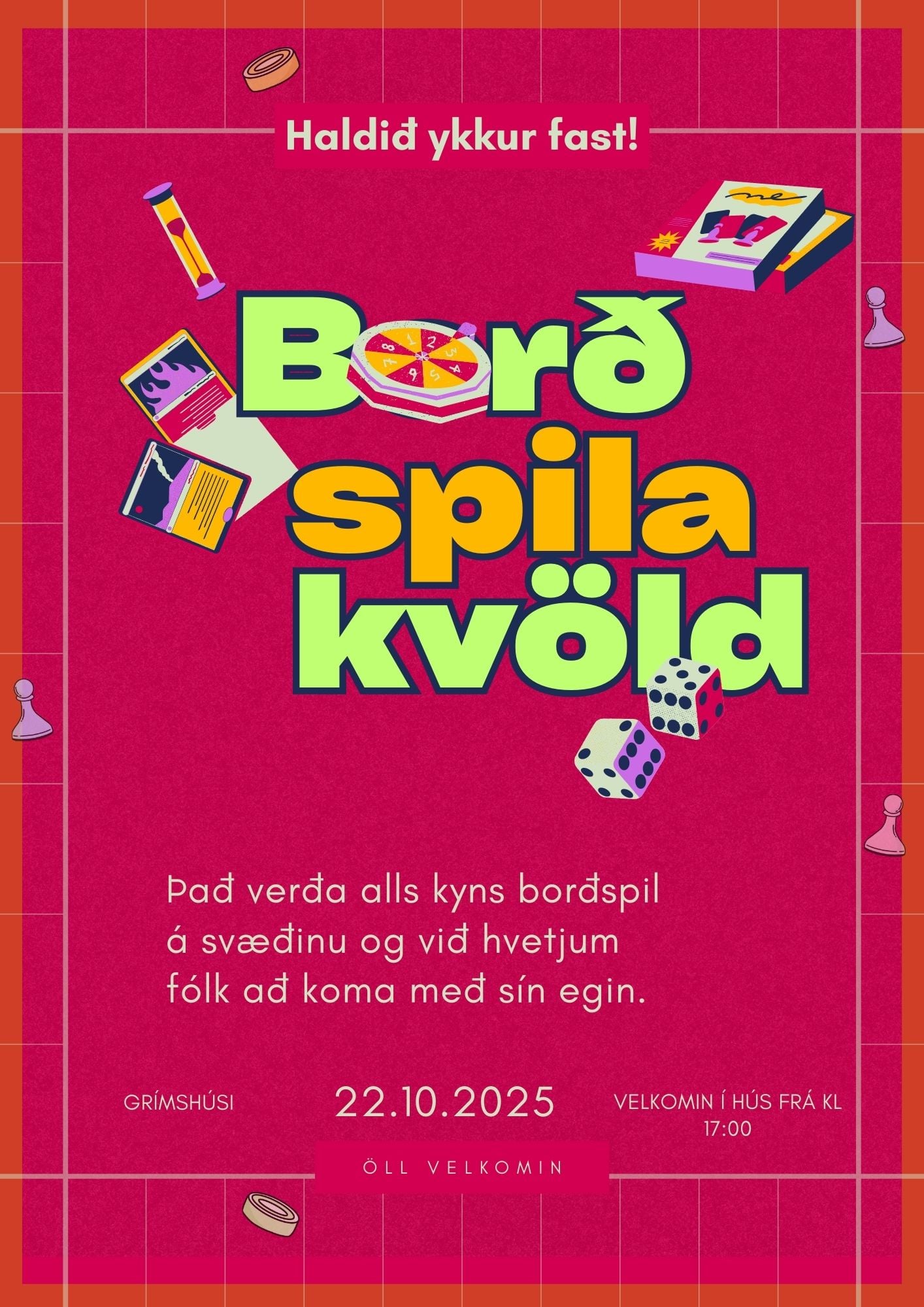 Borðspilakvöld í Grímshúsi